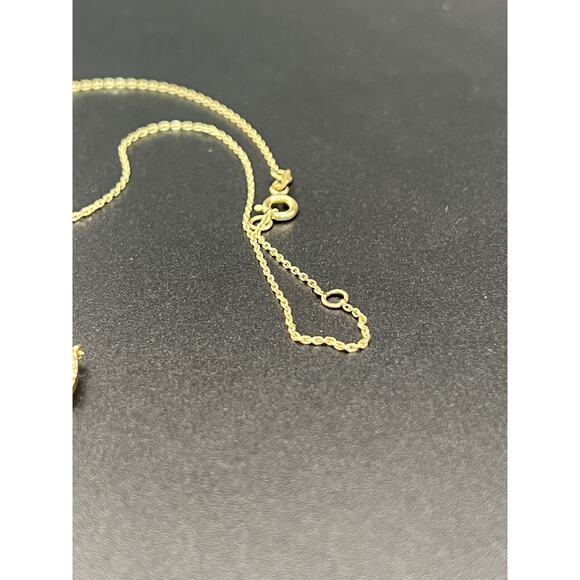 14k Gold Butterfly Multi Colored Gemstone 18in Necklace - Picture 9 of 15